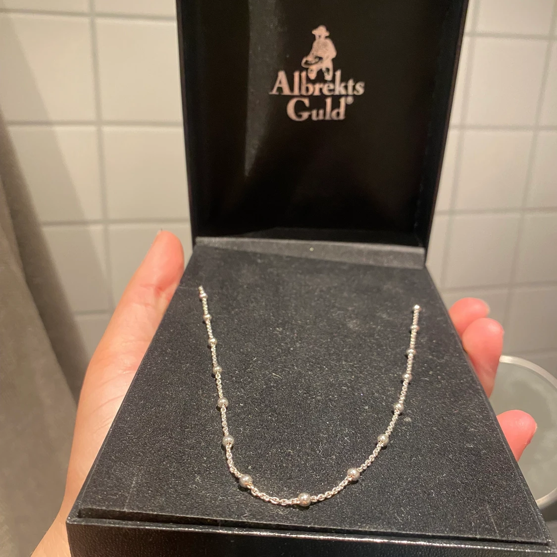 Silver halsband  - 90