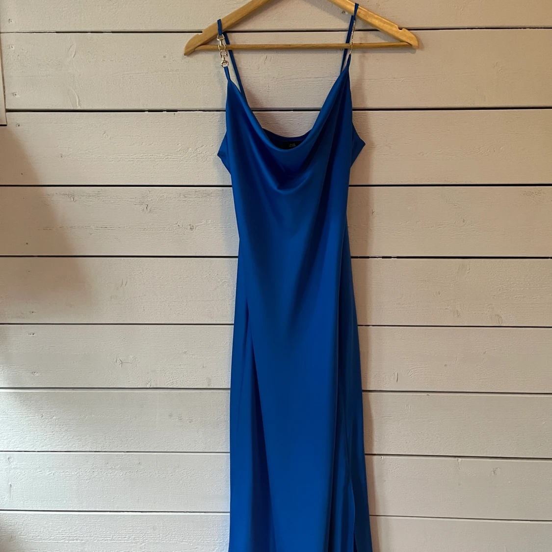 Blå festklänning - 90