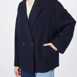 Lindex kappa  - (Lånade bilder) Mörkblå Kappa från Lindex som är slutsåld överallt. Väldigt bra skick! Pris går även att diskutera 💞