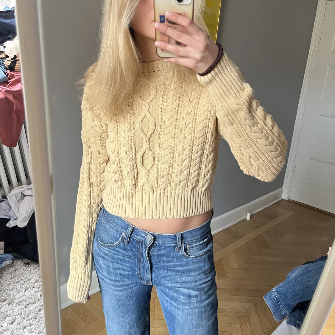 Kabelstickad tröja - 90