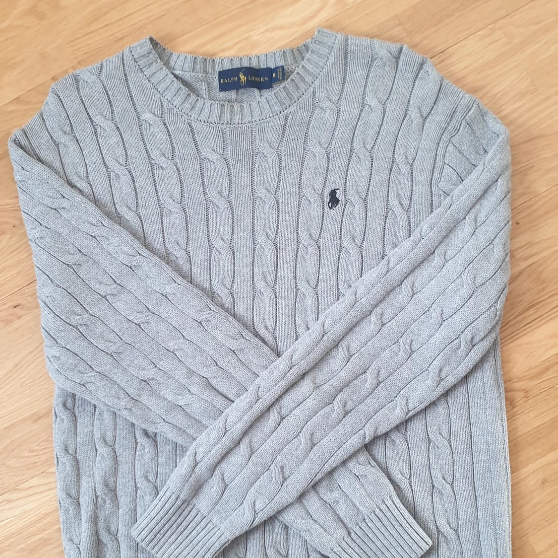 NY Ralph Lauren Stickad Tröja GRÅ