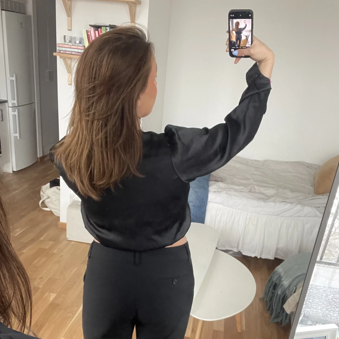 Omlott tröja i silke  - 90