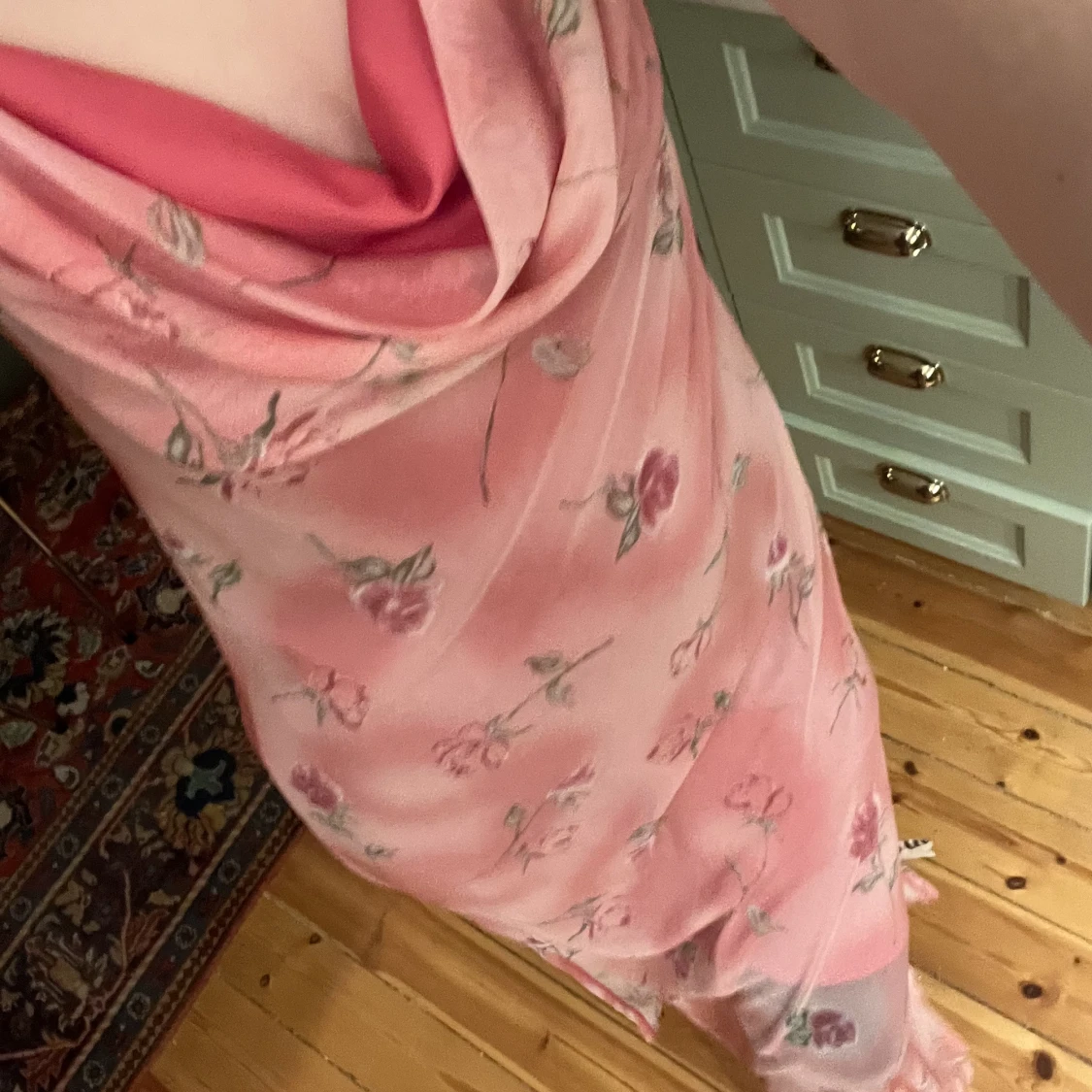 Rosa mesh klänning - 90