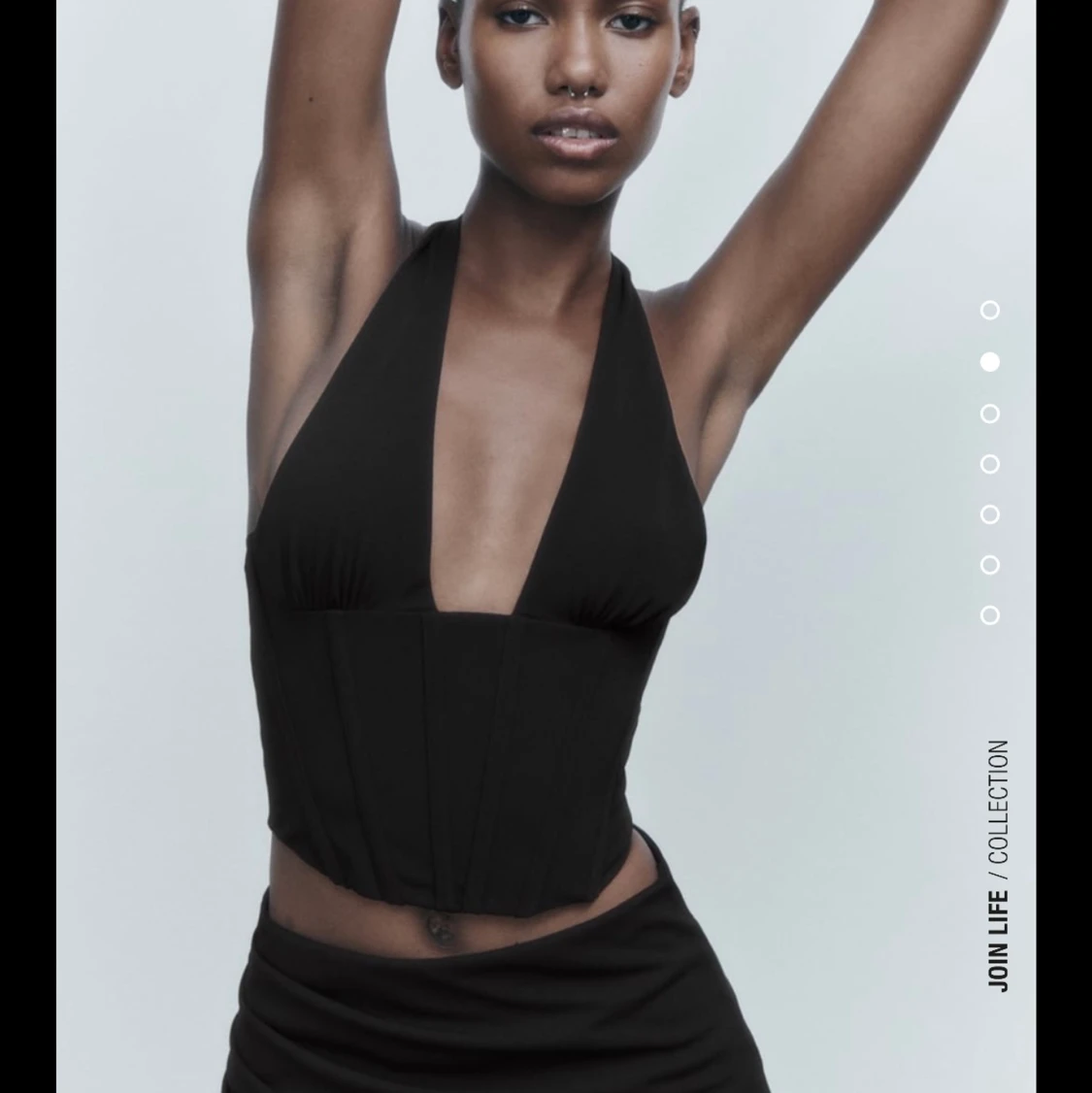 Svart korsett topp zara - 90