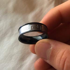 Stainless steele silver ring i stl 6.5cm