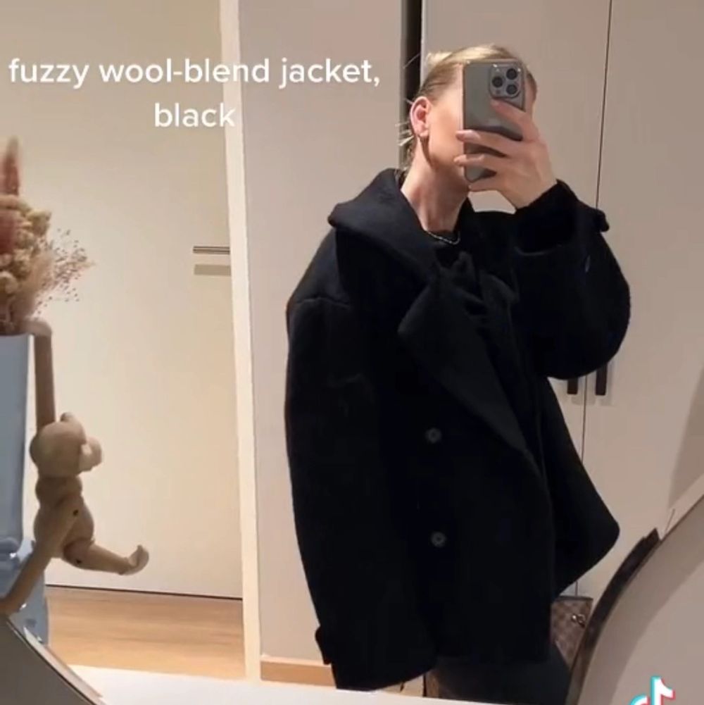 fuzzy wool blend jacket from arket