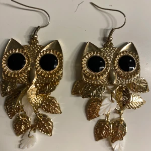 Örhängen  - Örhängen med ugglor på, har aldrig använt 