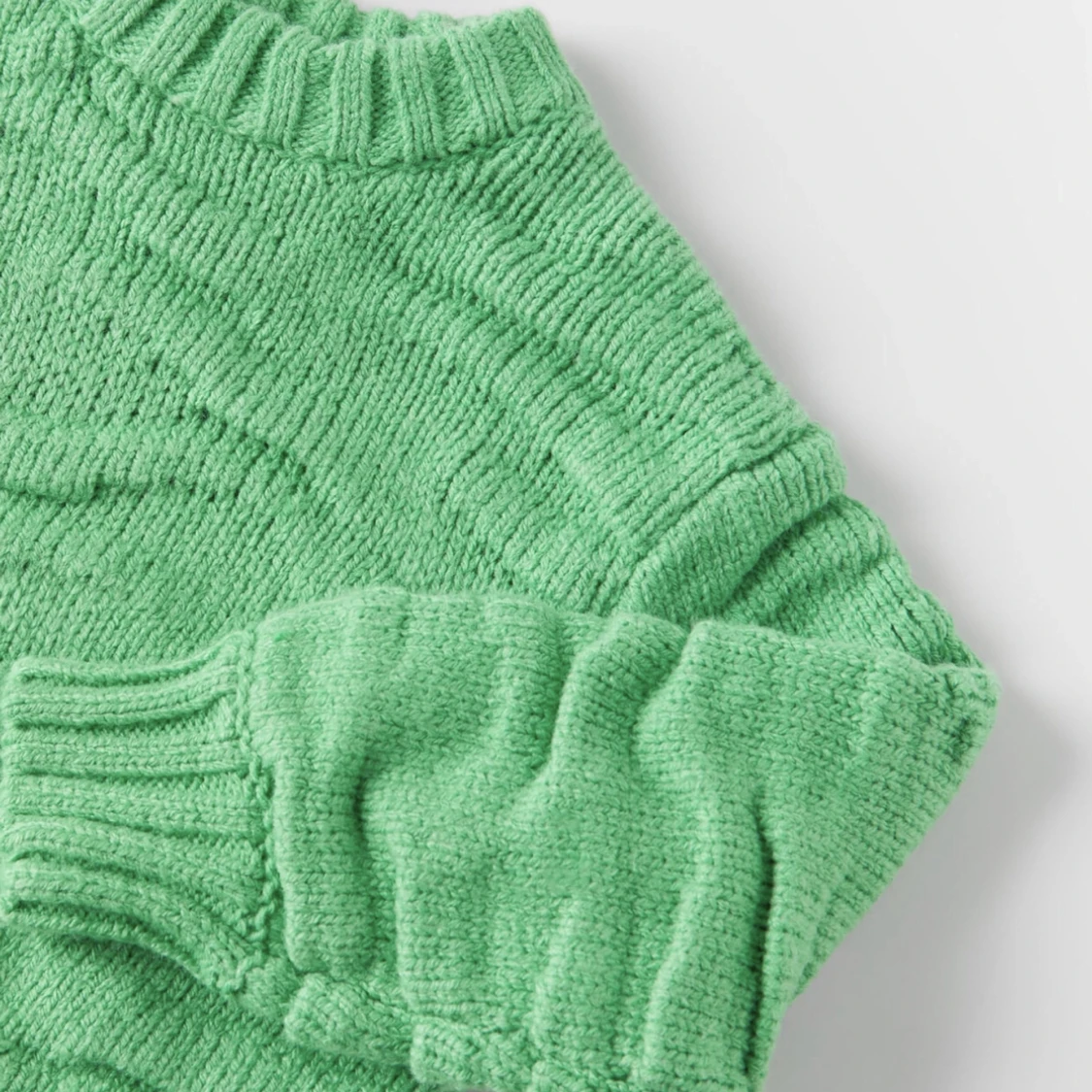 Grön stickad zara tröja  - 90