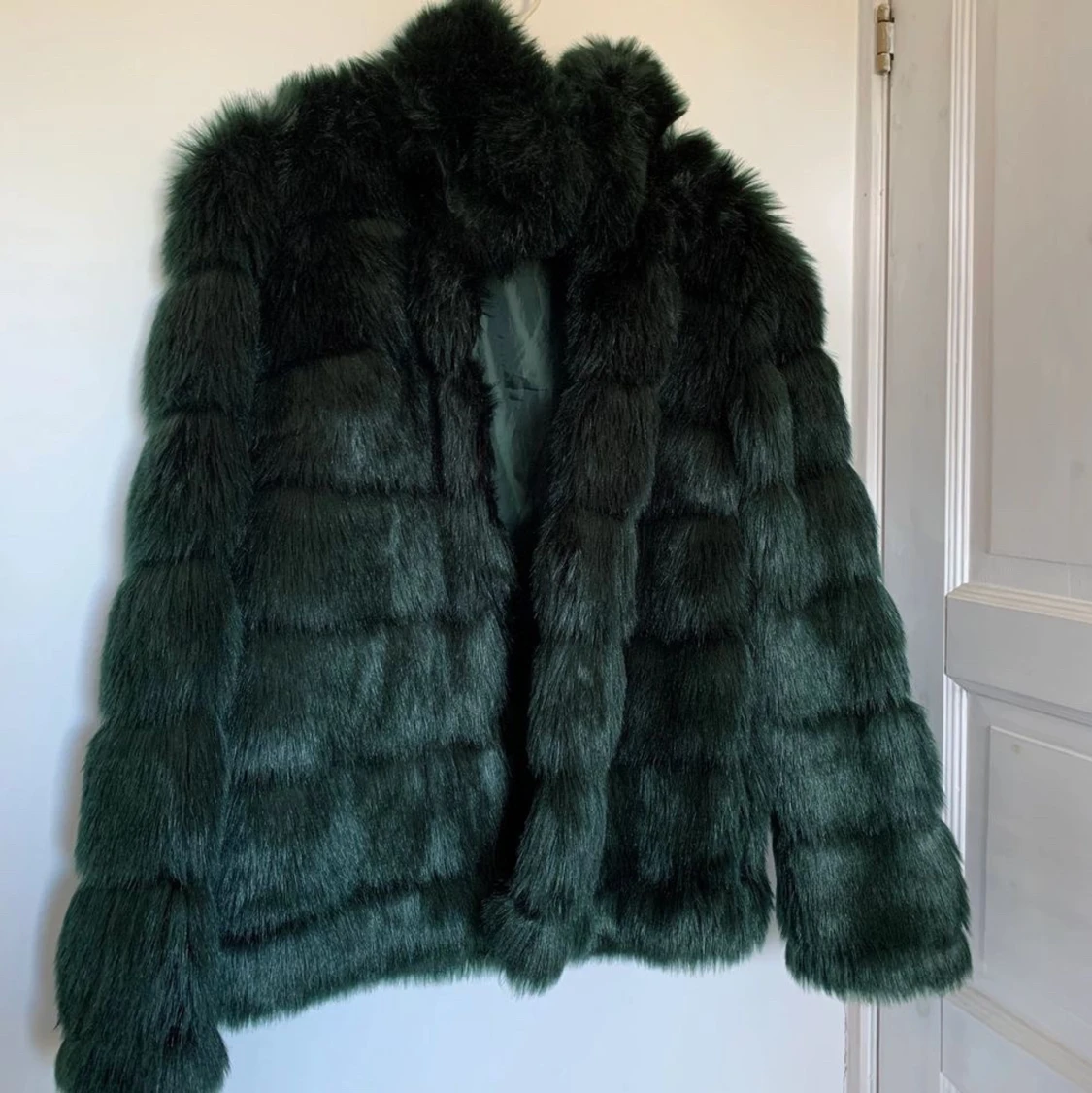 Grön pälsjacka  - 90