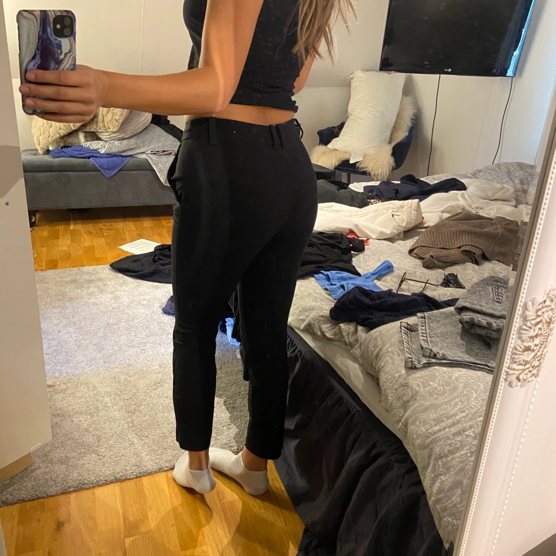 Lågmidjade kostymbyxor - 90