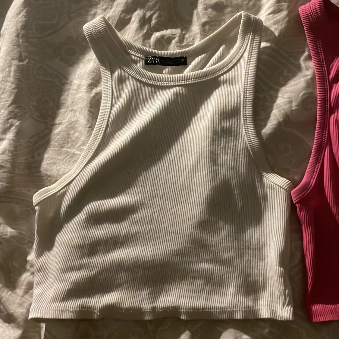 Två stycken ribbade linnen från zara, båda i storlek S💞 - 91