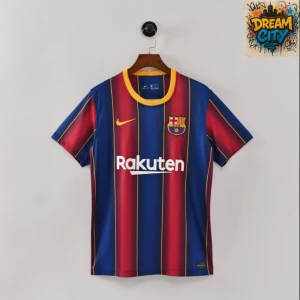 FC Barcelona matchtröja Nike - Säljer en FC Barcelona matchtröja från Nike med klassiska blå och röda vertikala ränder, gula detaljer och klubbmärke på bröstet. Tröjan har gul rund halsringning, Rakuten-tryck på framsidan och är tillverkad i lätt polyester. Perfekt för dig som älskar Barca!