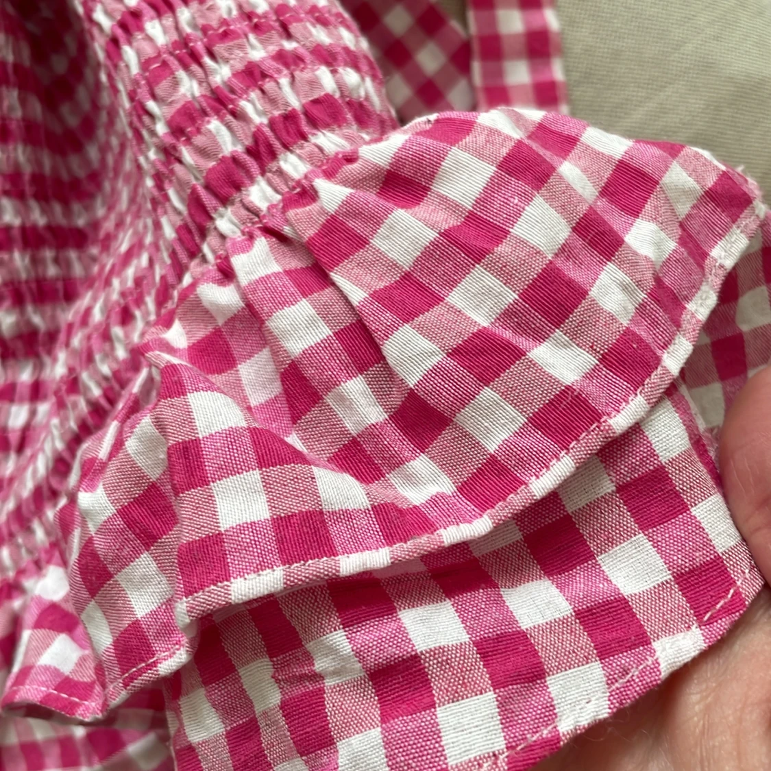 Somrig rosa-rutig topp🌷 - 3