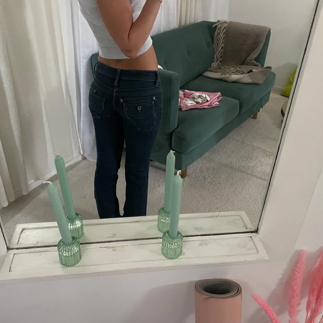 Mörkblå bootcut jeans Esprit Denim - 1