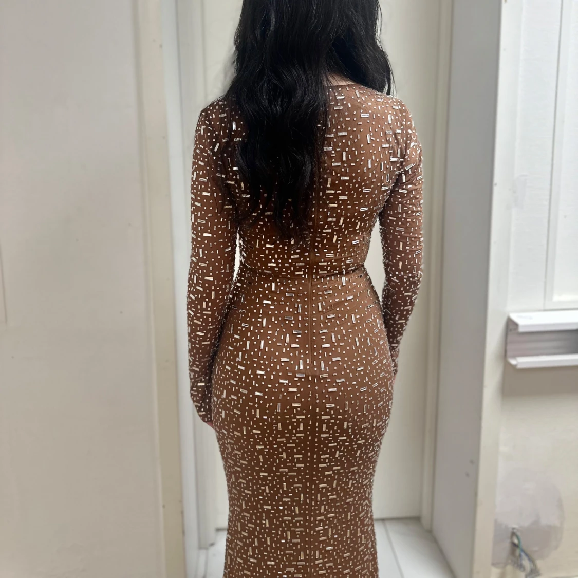 Oh Polly långklänning med fyrkantig ringning - 1