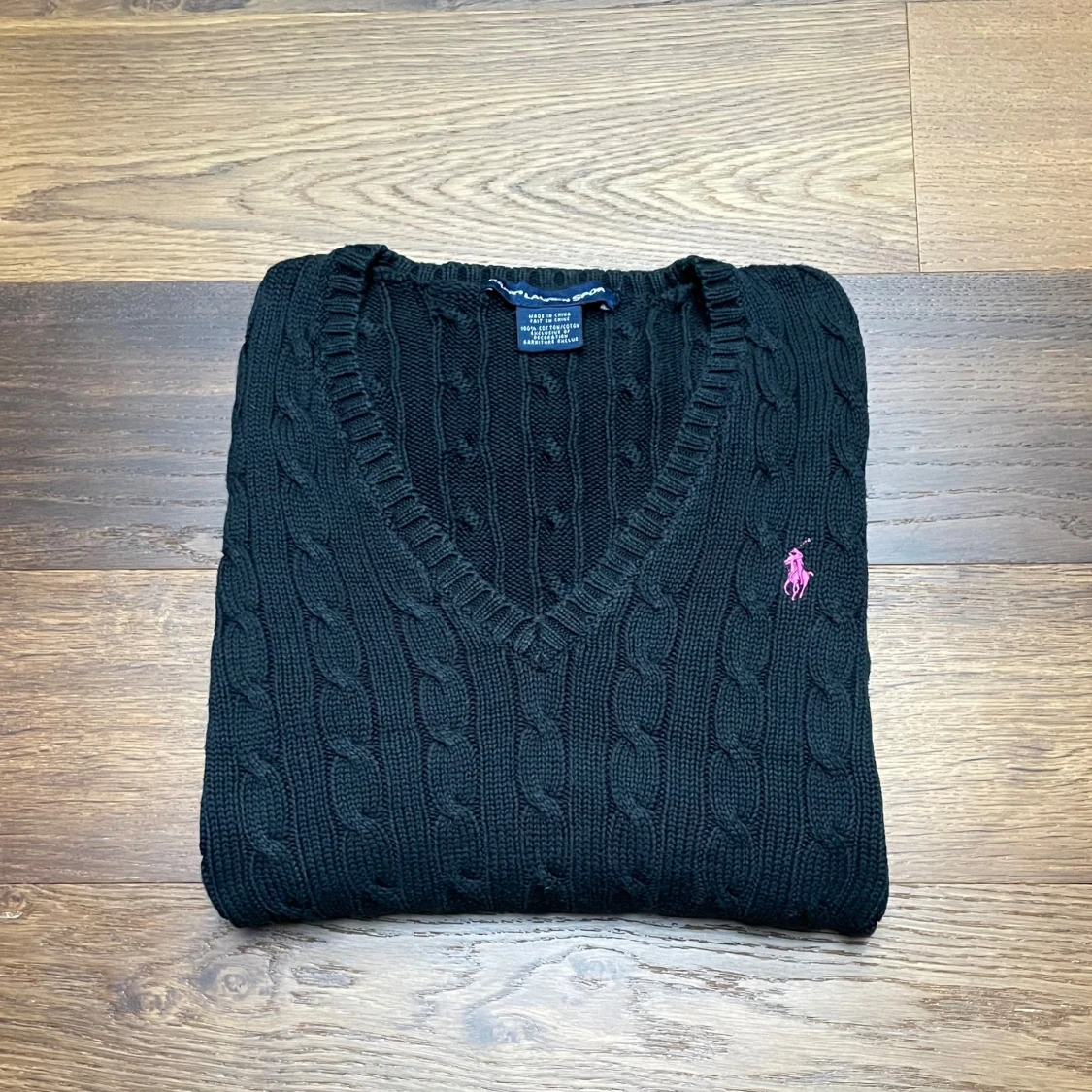 Svart kabelstickad tröja Ralph Lauren - 4