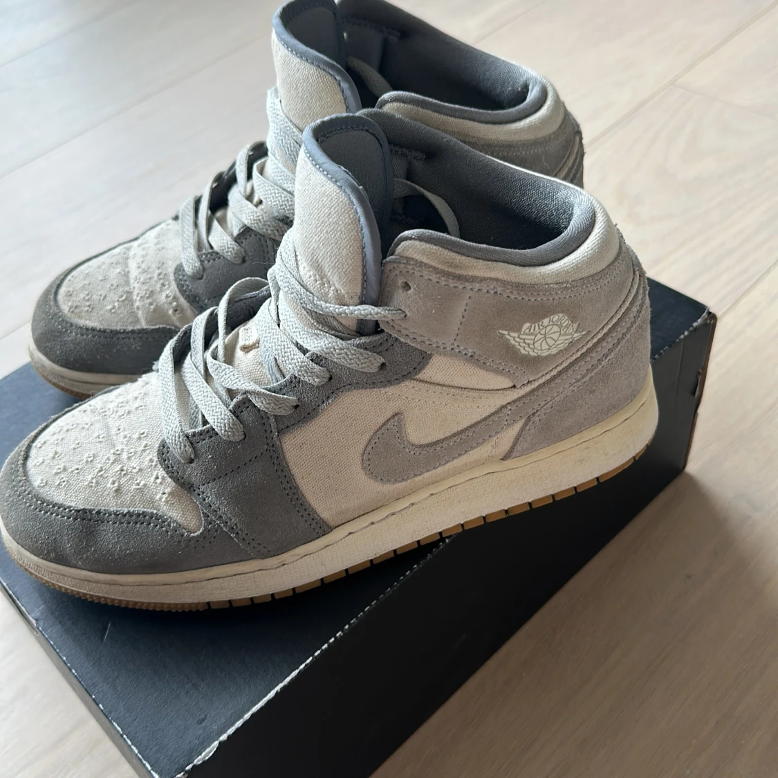 Nike Air Jordan 1 Mid grå/beige - 2