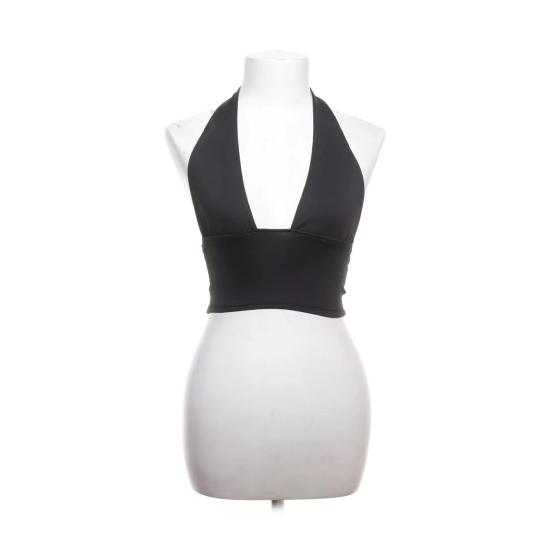 Svart halterneck croppad topp