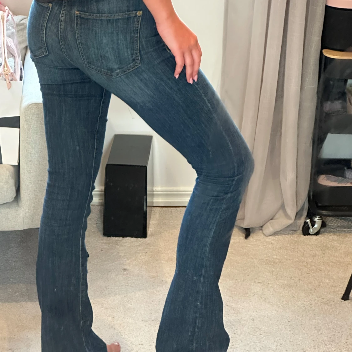 Blå bootcut jeans med snörning Guess - 1