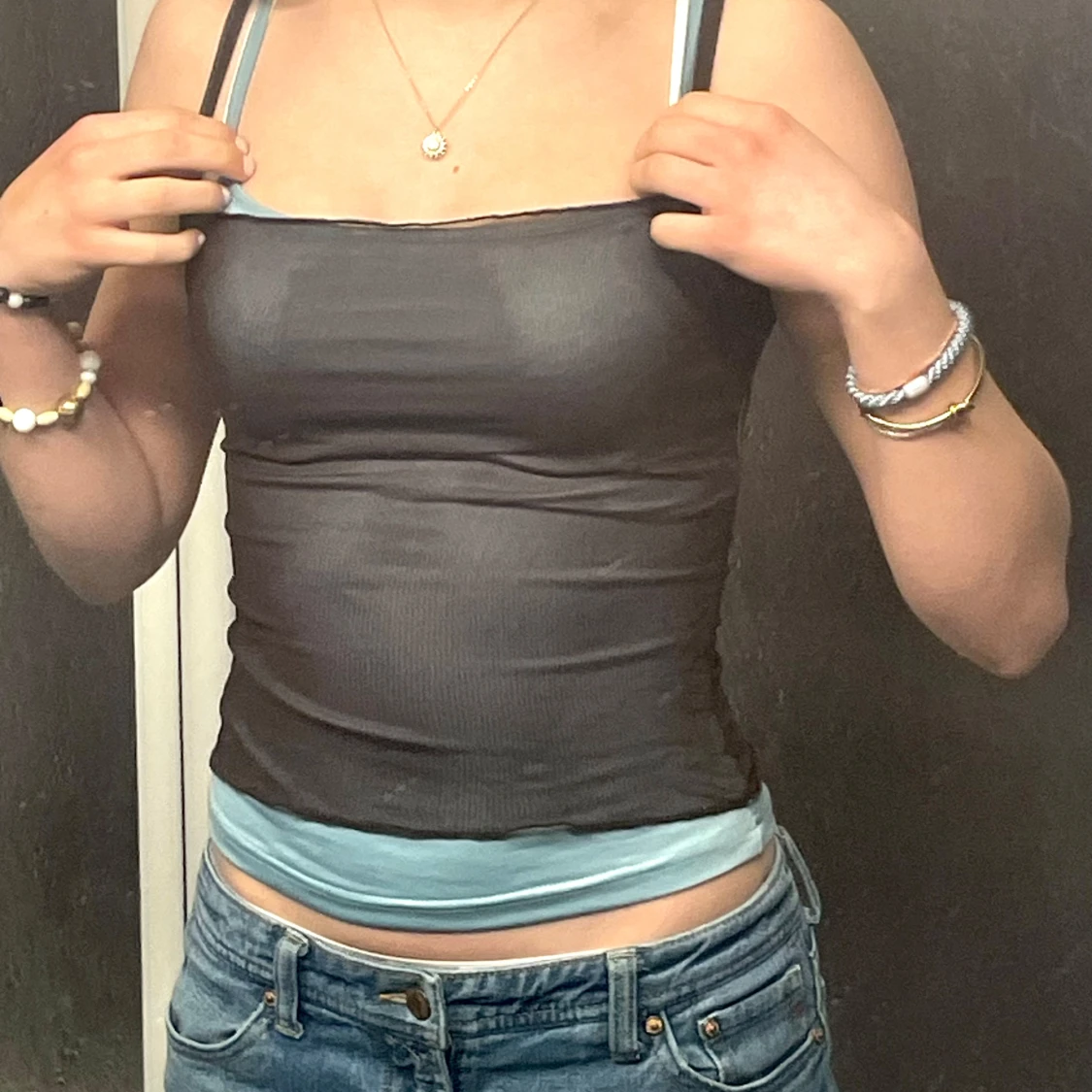 ribbad dubbellinnetopp