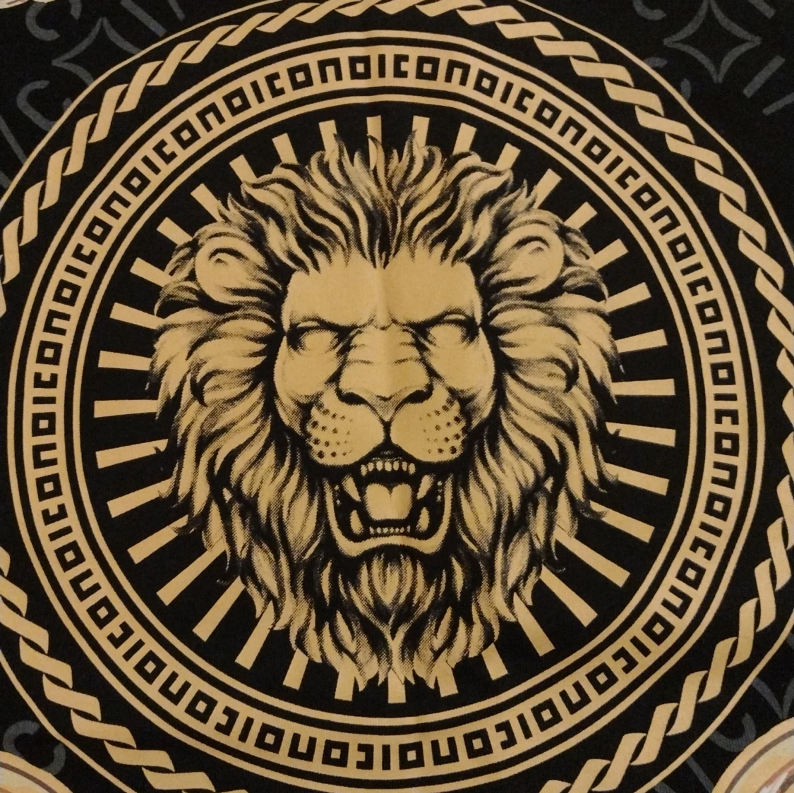 Svart t-shirt med lejonmotiv från Icono - 1