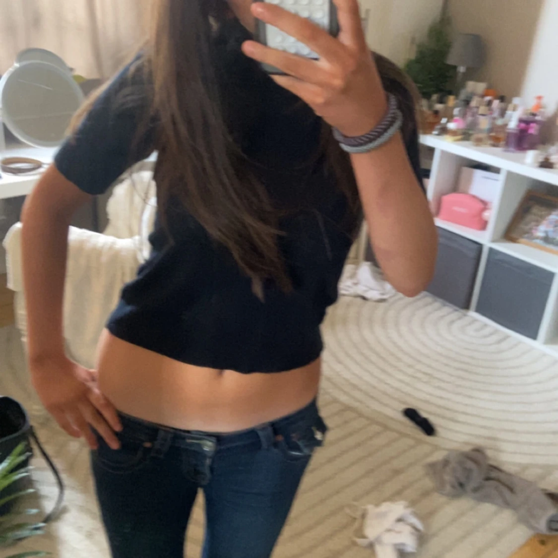 Svart stickad tröja från zara 