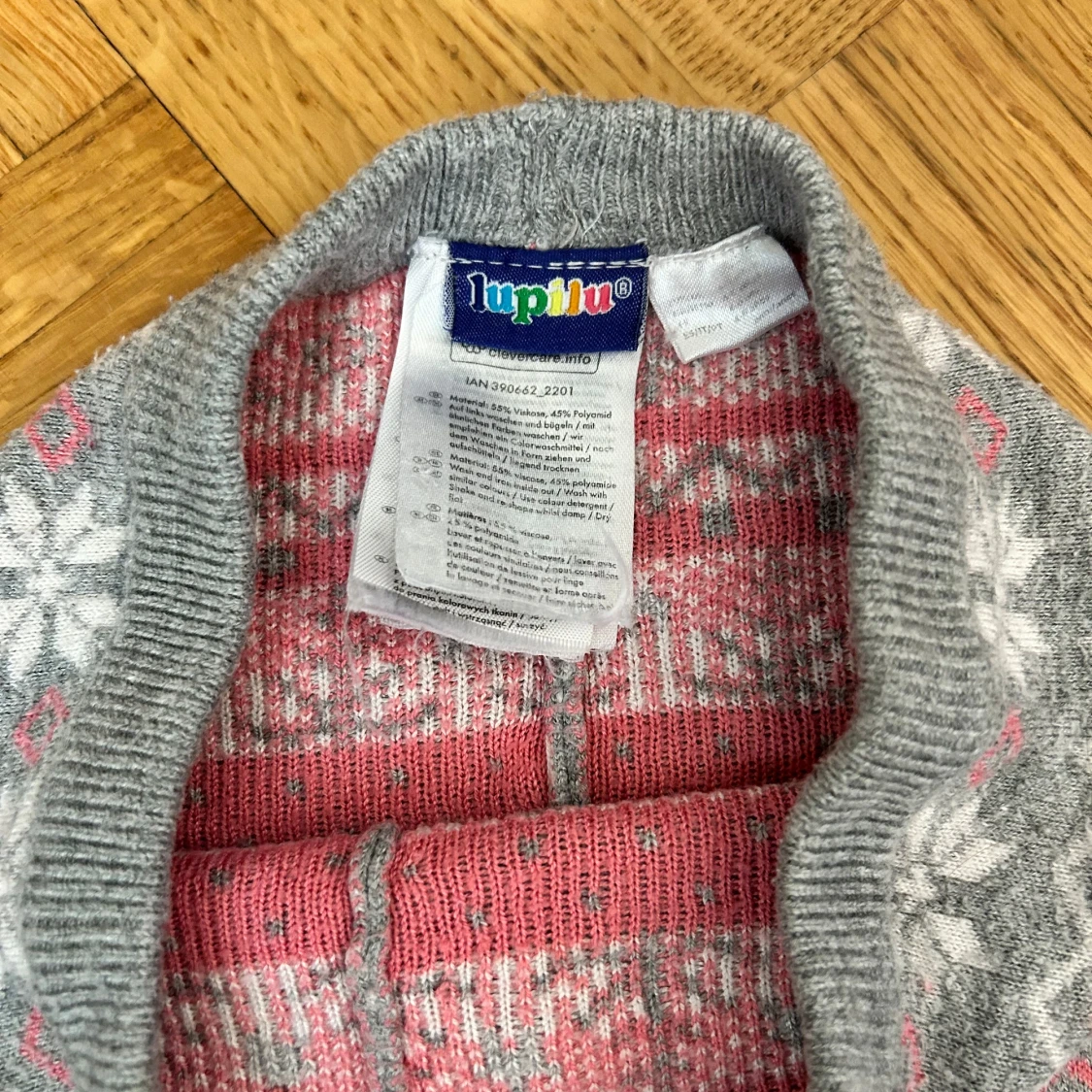 Grå leggings med julmönster från Lupilu - 2