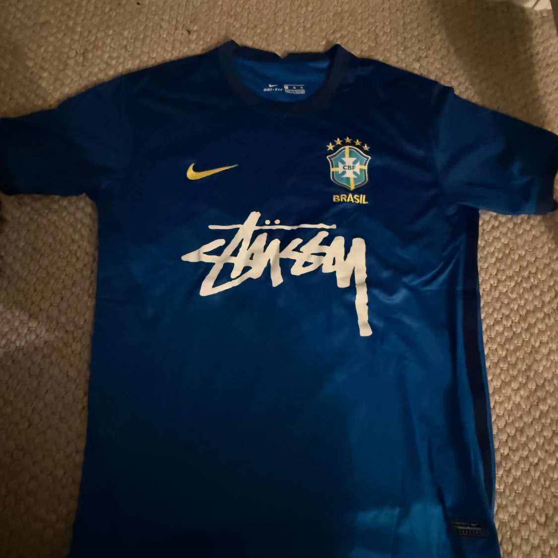 Blå Brasilien fotbollströja Nike x Stüssy