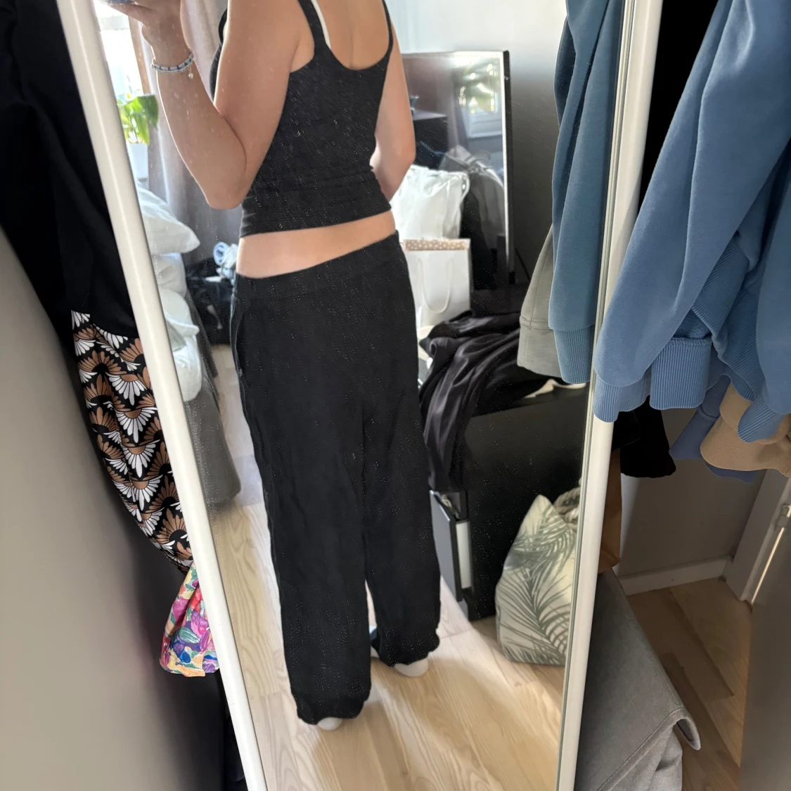 Svarta linnebyxor från H&M - 2