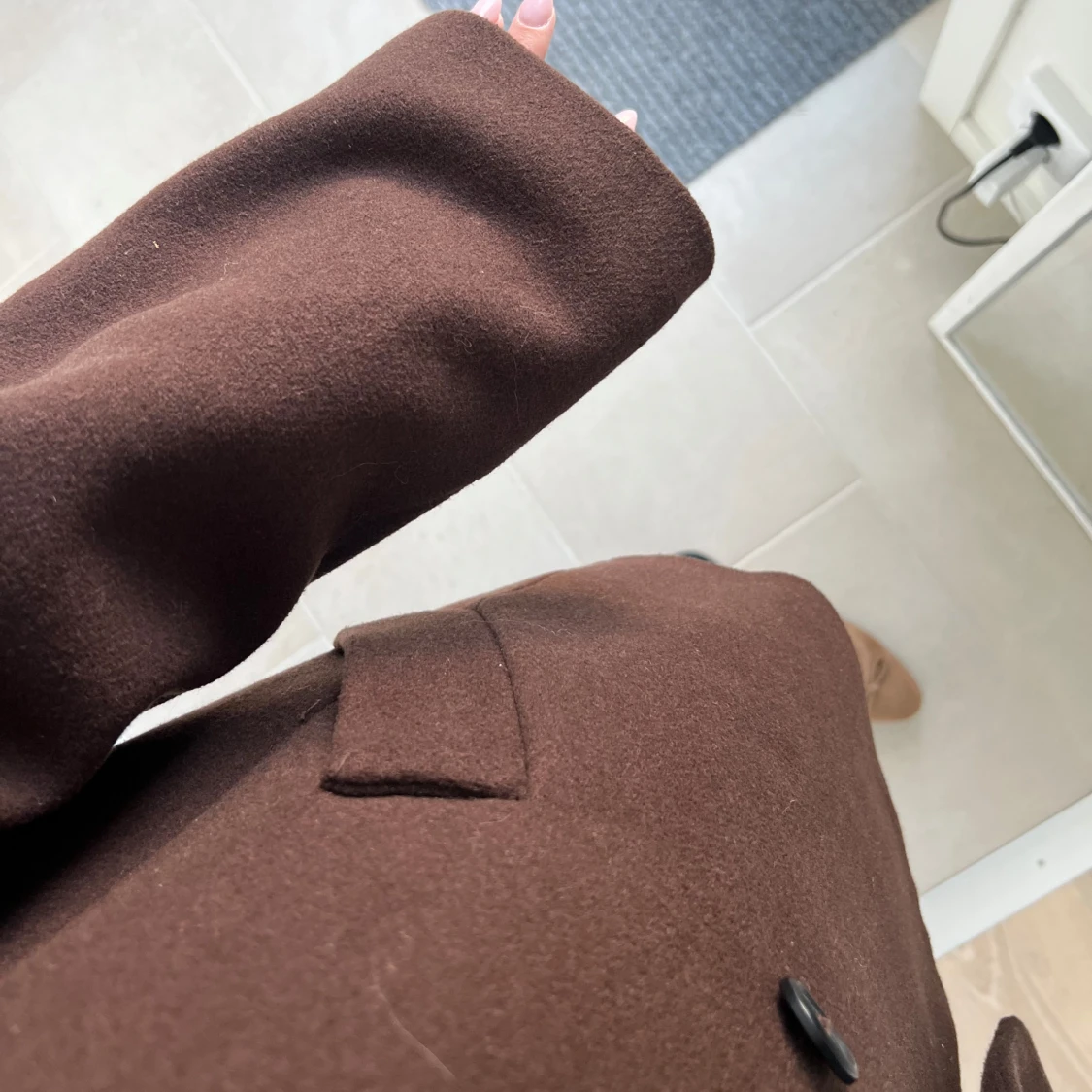 Brun oversized ullkavaj - 3