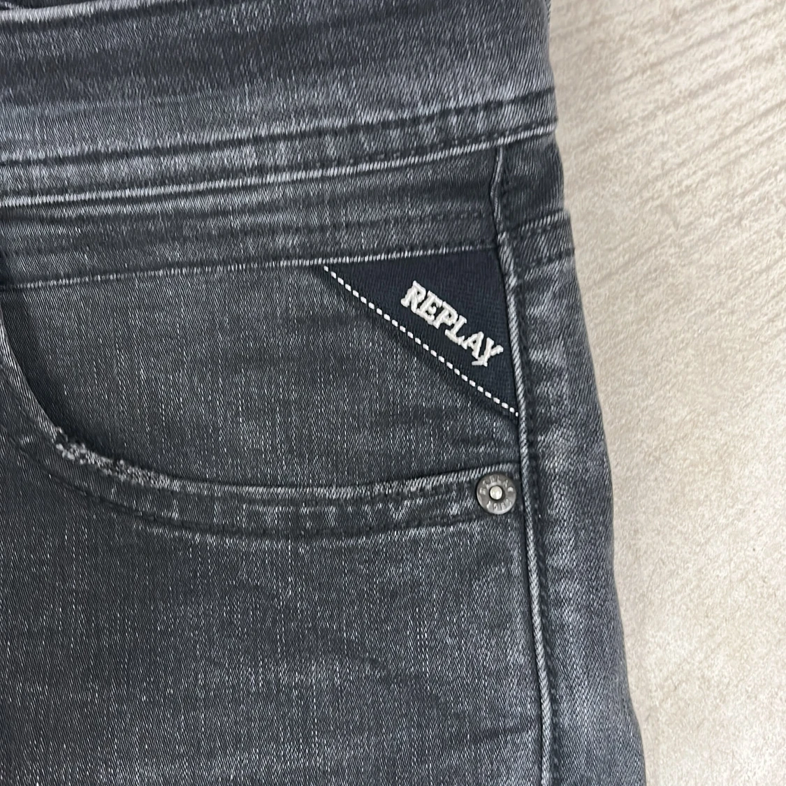 Replay Grover svarta jeans straight fit - 1