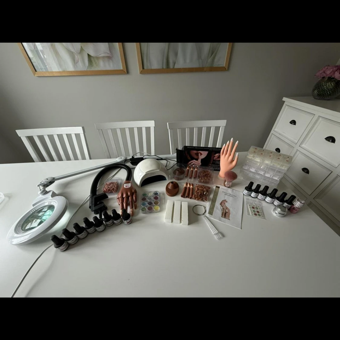 Stort nagelkit med gelpolish och tillbehör