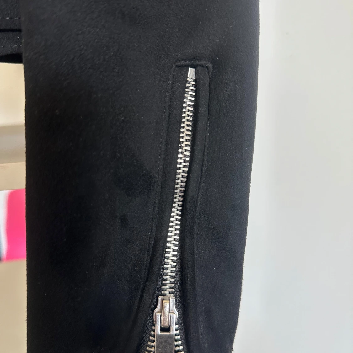 Svart skinnjacka från ONLY, stl 36 - 2