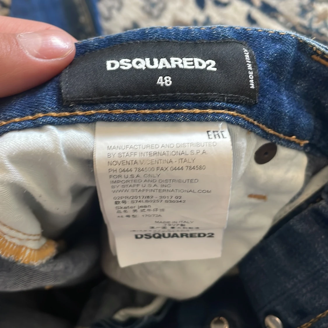 Dsquared2 blå jeans med slitningar - 4