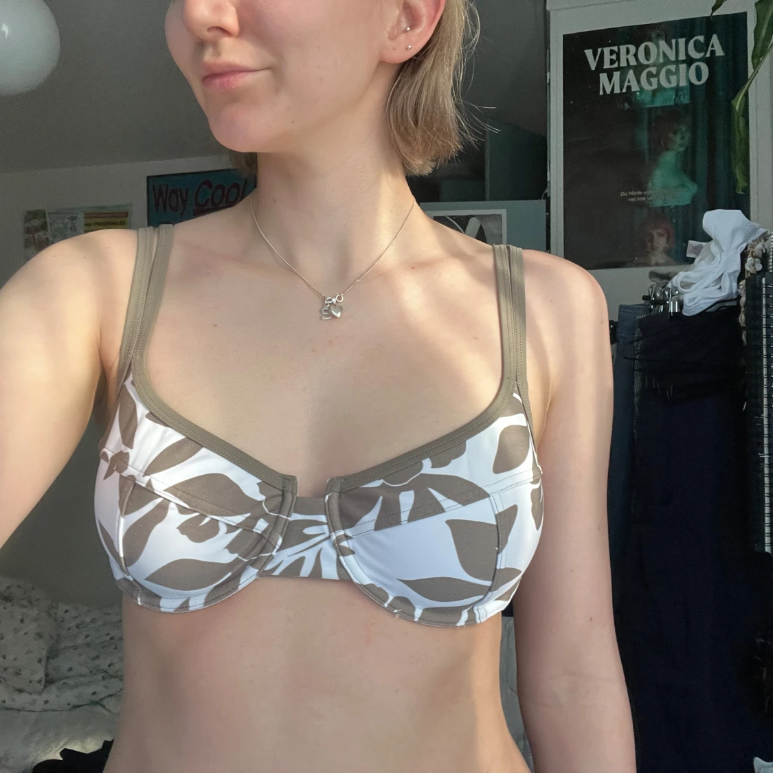 Brunvit bikiniöverdel från Ellos - 1