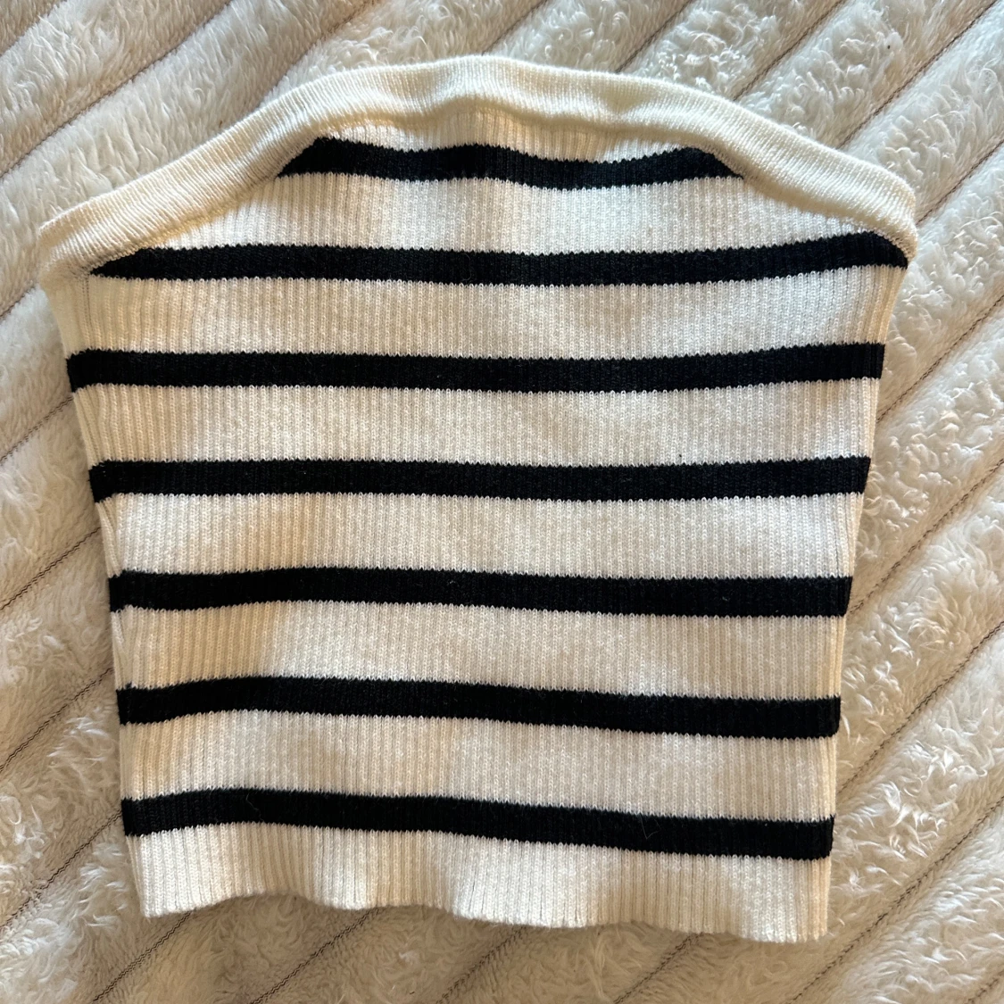 Randig ribbad långkjol i stickat set - 2