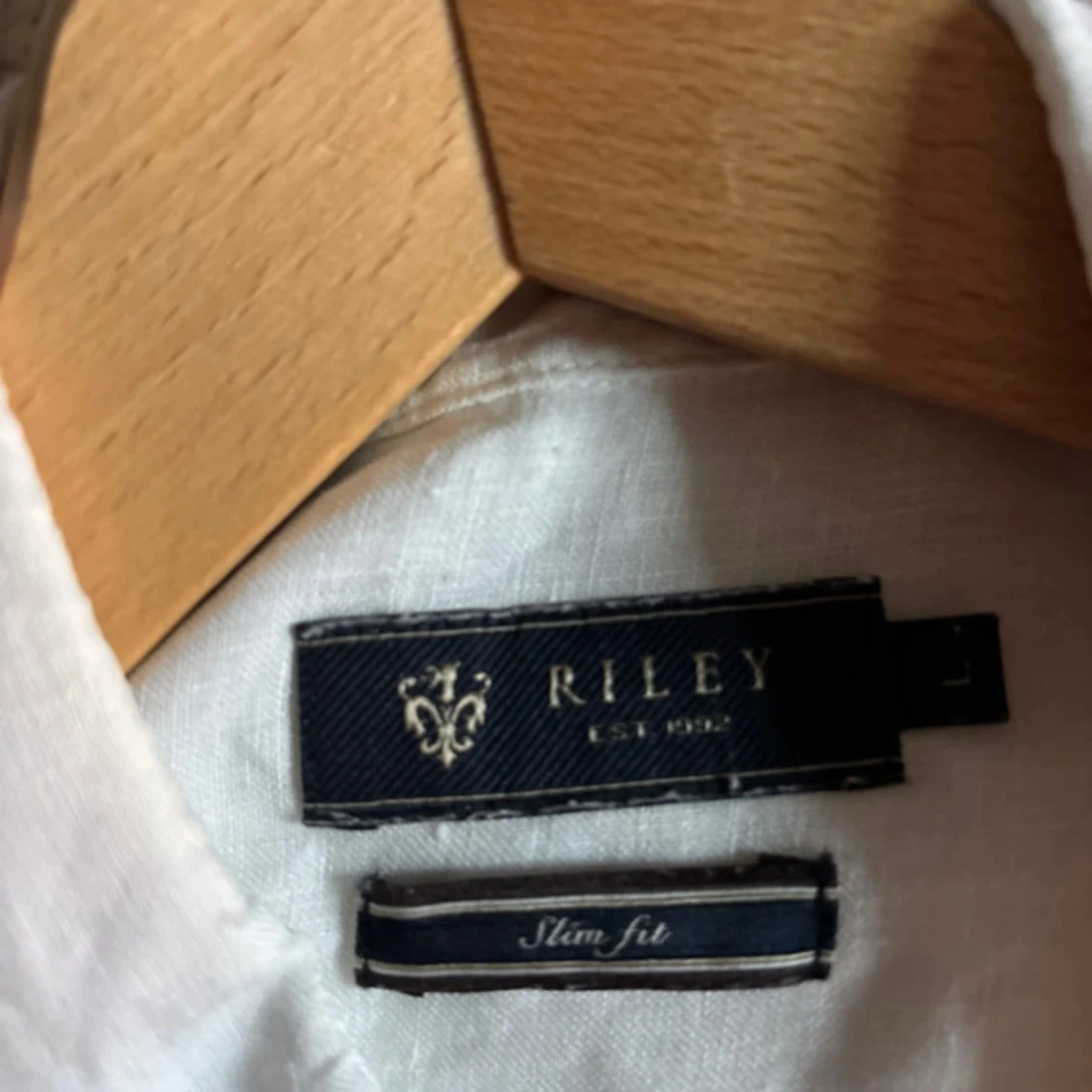 Vit linneskjorta från Riley slim fit - 1