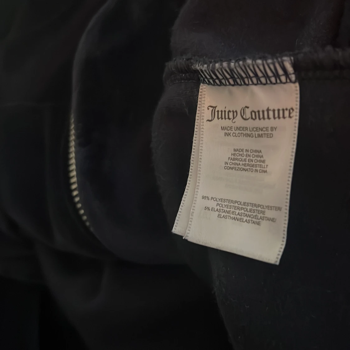 Mörkblått Juicy Couture set i velour - 4