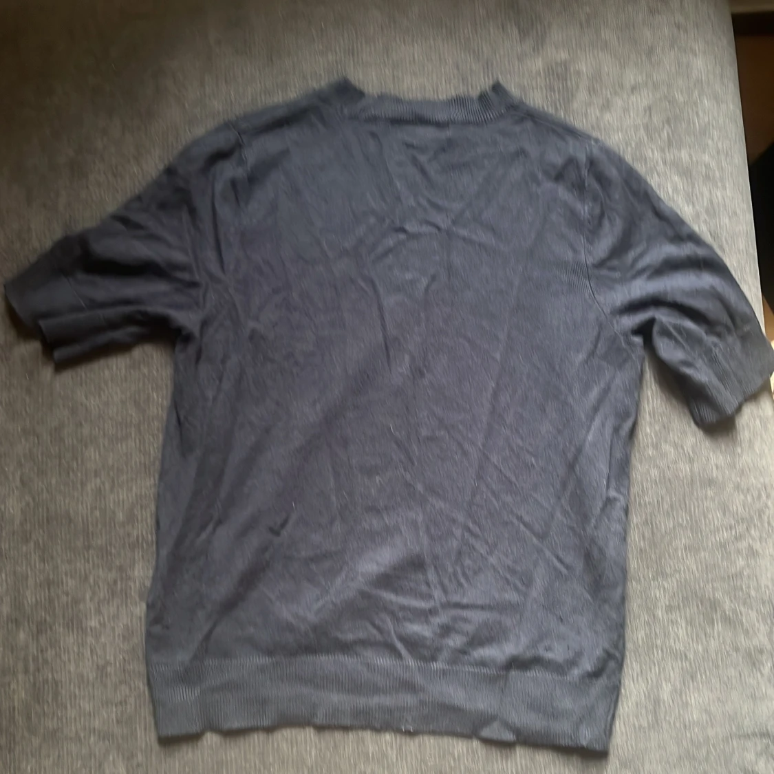 Mörkblå stickad tröja 157 XS - 1