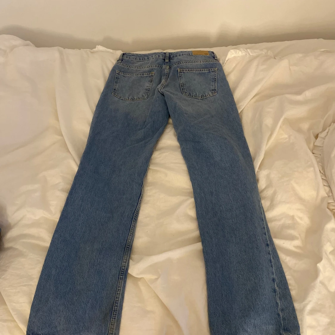Blå raka jeans från 157, stl S - 1