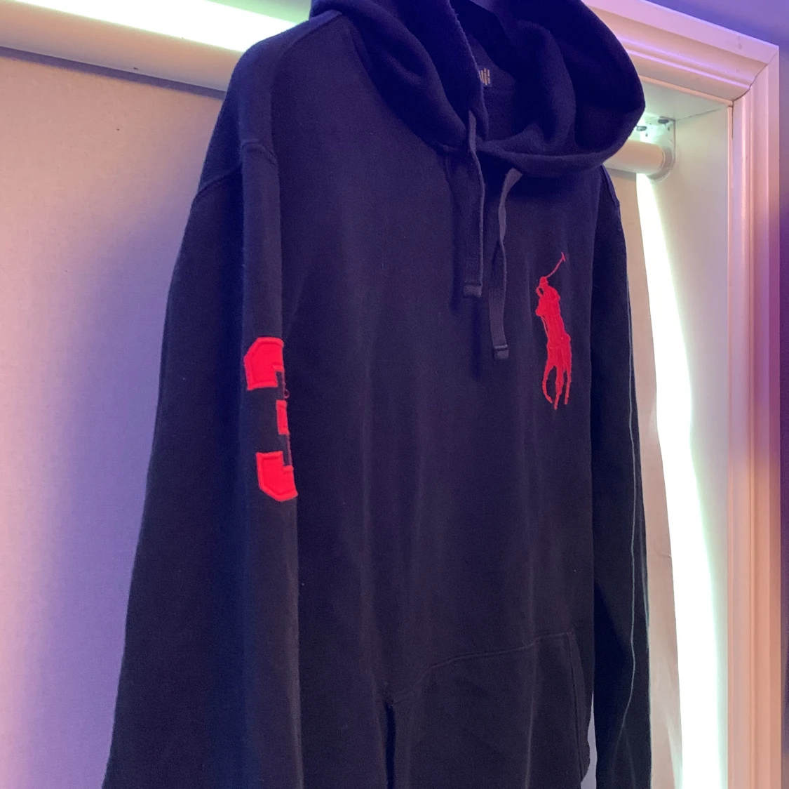 Svart hoodie Polo Ralph Lauren röd logga - 2