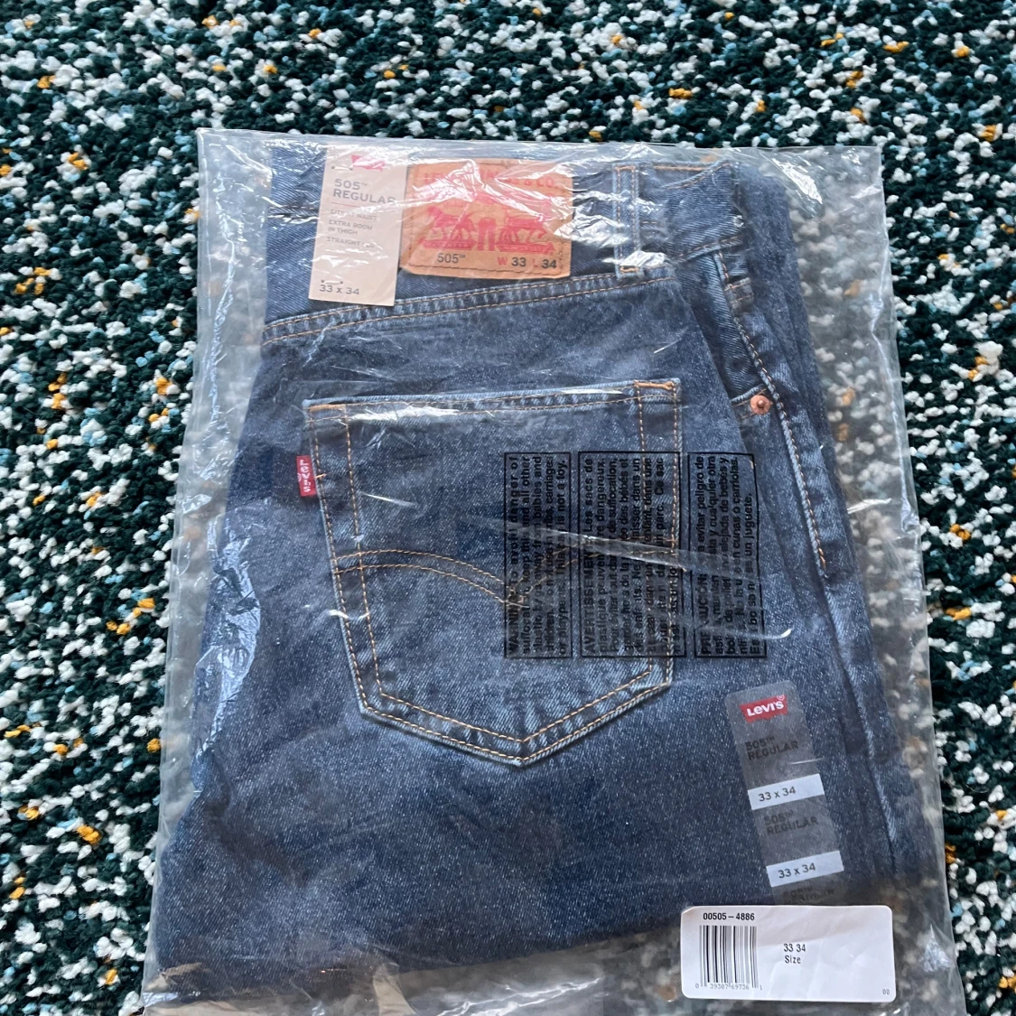 Levi's 505 Regular blå jeans 33/34