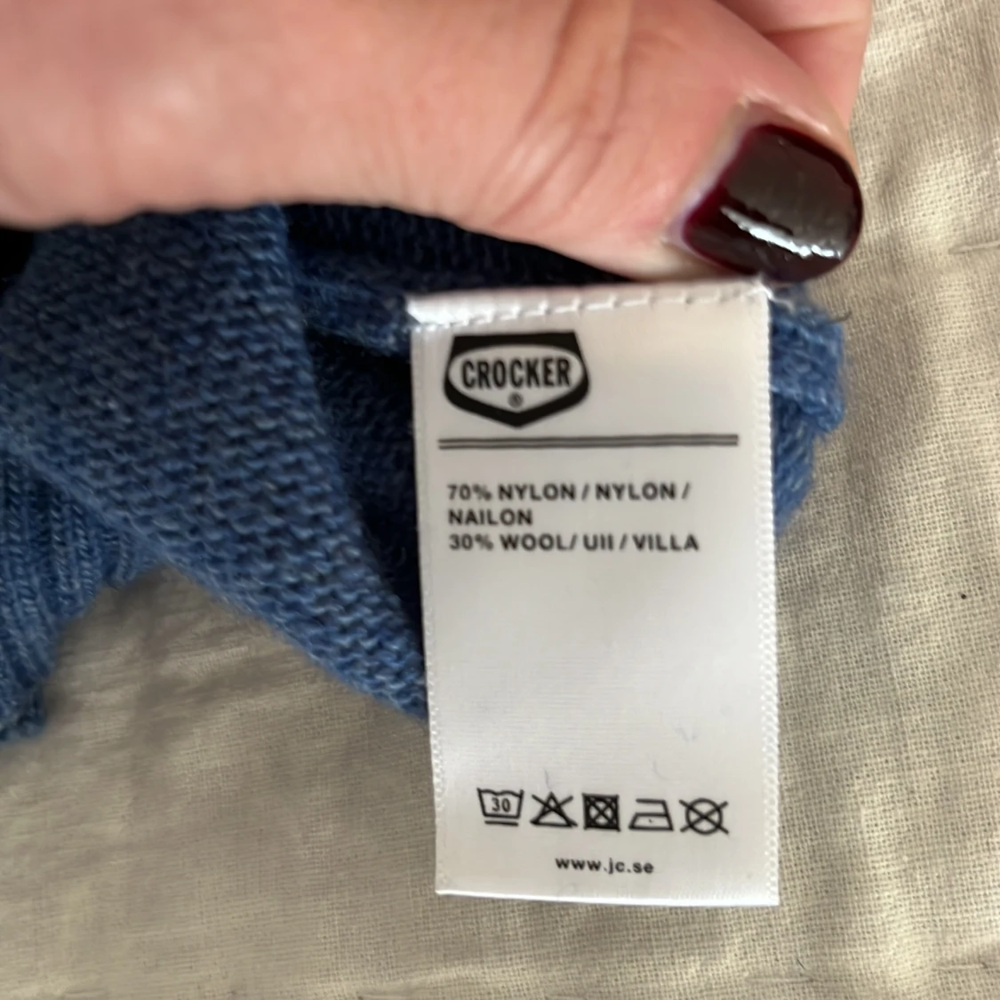 Blå stickad tröja från Crocker - 3