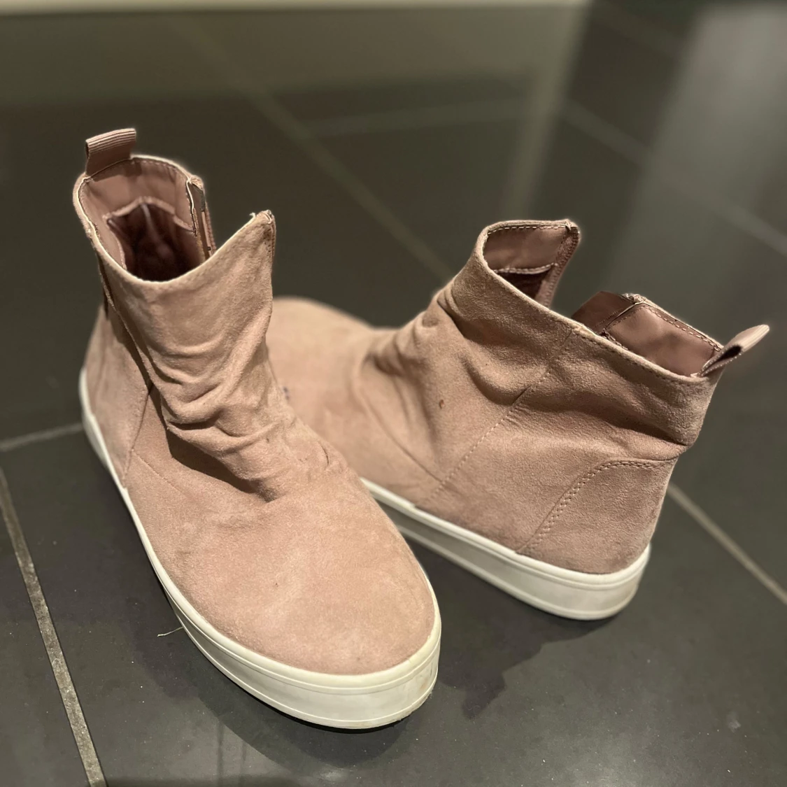 Rosa boots med dragkedja - 2