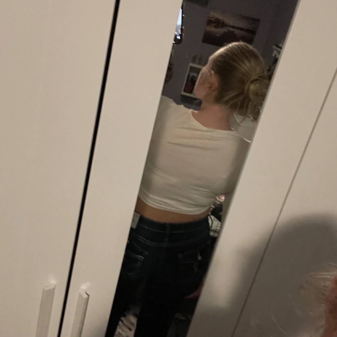 Vit långärmad topp - 1