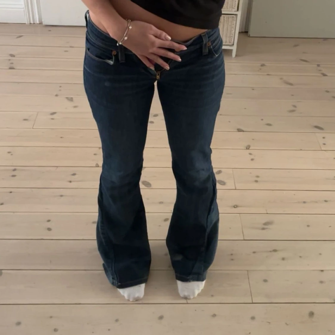 Blå bootcut jeans Levis  - 1