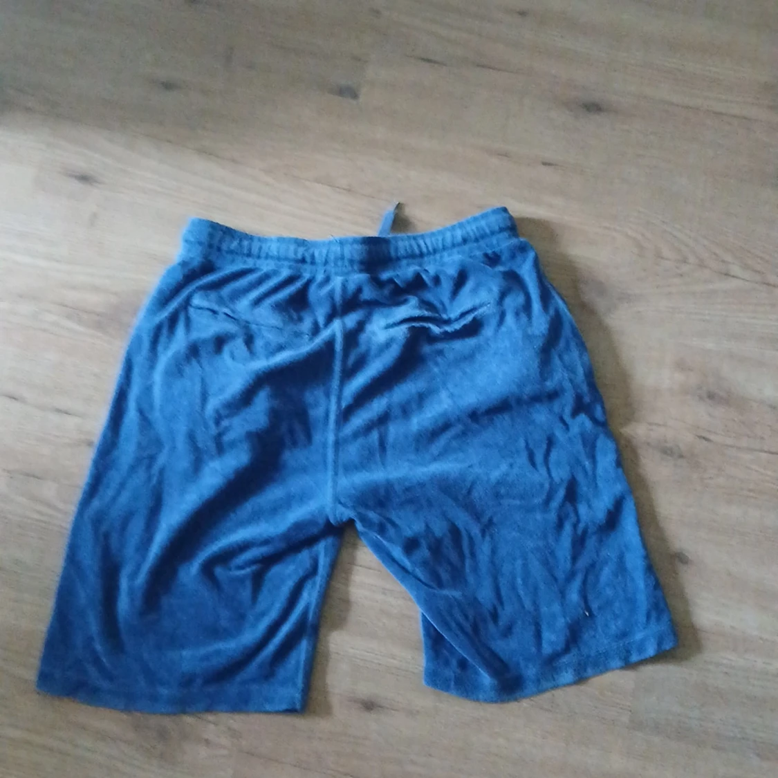 Blå frottéshorts - 1