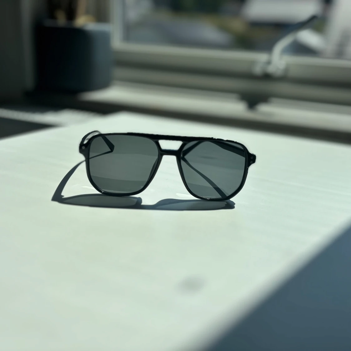Svarta pilotbågar solglasögon - 1