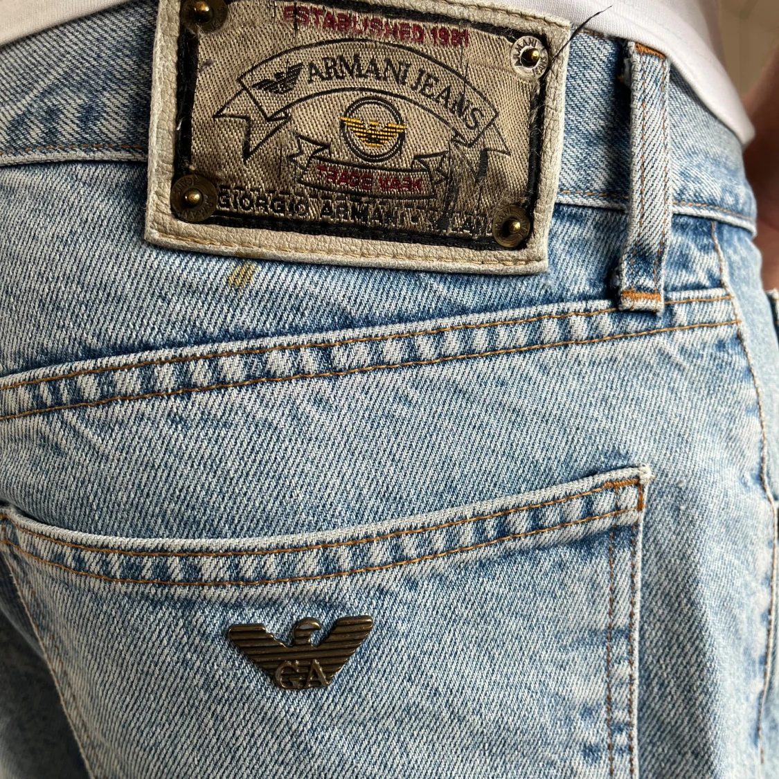 Ljusblå Armani Jeans straight fit - 3