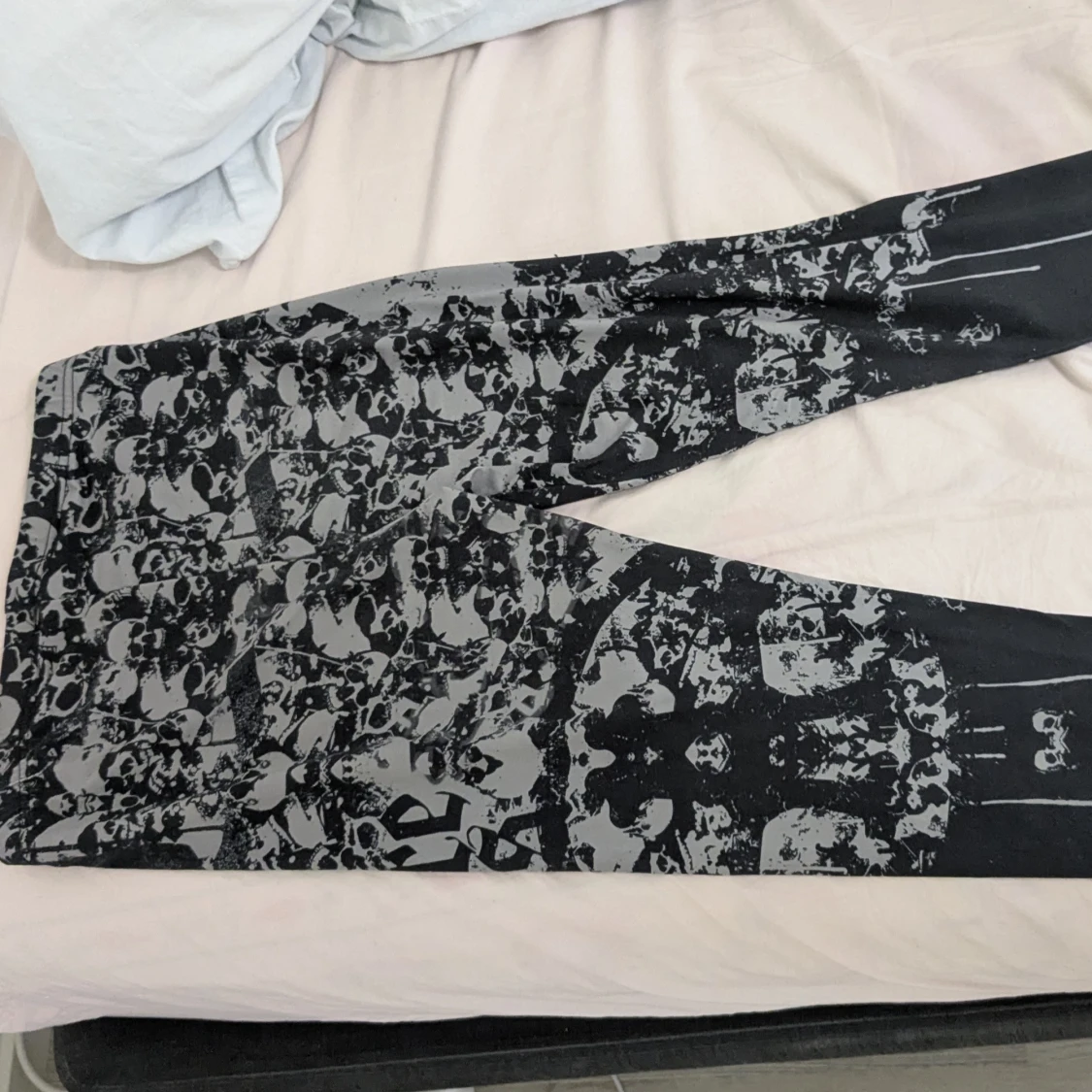 Rock Rebel leggings med dödskalletryck - 2